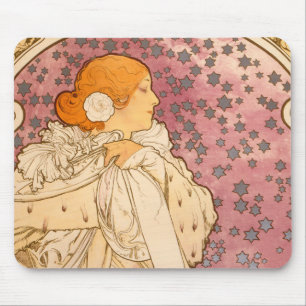 Tapis De Souris Alphonse Mucha La Dame Aux Camelias : Art Nouveau