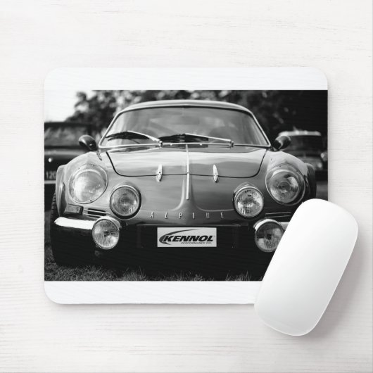 Tapis De Souris Alpine A110 in black and white (Avec souris)