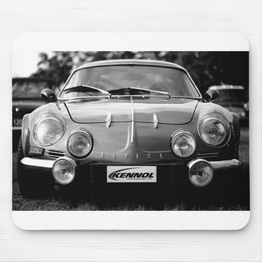 Tapis De Souris Alpine A110 in black and white (Devant)