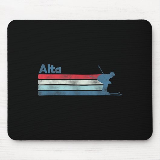 Tapis De Souris Alta Utah Retro Ski (Devant)