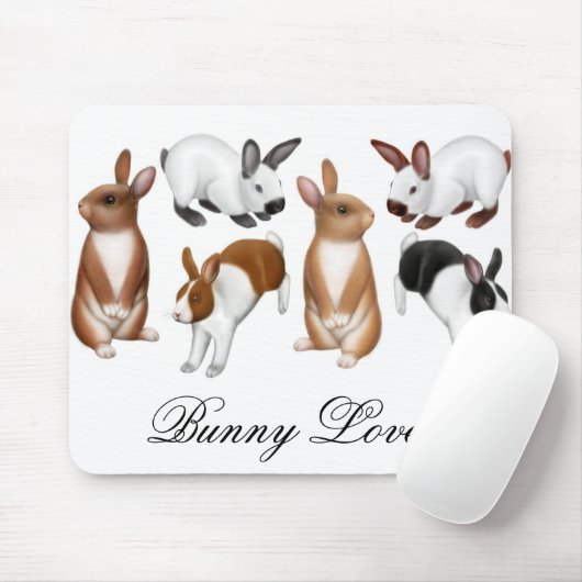 Tapis De Souris Amant Mousepad de lapin (Avec souris)
