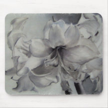AMARYLLIS NOIR ET BLANC MOUSEPAD