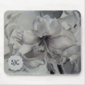 TAPIS DE SOURIS AMARYLLIS NOIR ET BLANC MOUSEPAD (Devant)