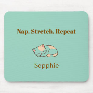 Tapis De Souris Amateur de Chat Élégant Mignon Branché Classe Élég