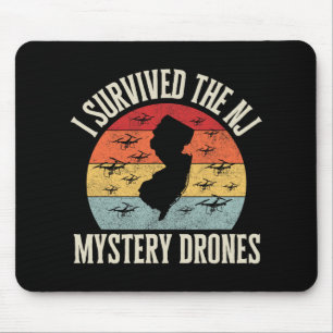 Tapis De Souris Amateur de drone drôle je ai survécu au mystérieux