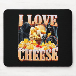 Tapis De Souris Amateur de fromage drôle squelette mème humour hom