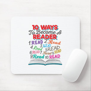 Tapis De Souris Amateur de livres 10 façons de devenir un lecteur