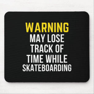 Tapis De Souris Amateur de skateboard avertissement drôle 
