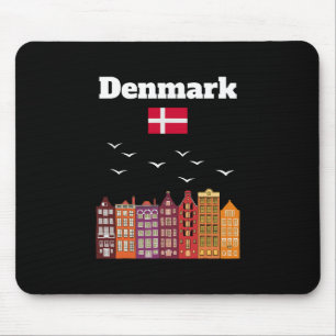 Tapis De Souris Amateur de vacances au Danemark Voyage Souvenir Dr