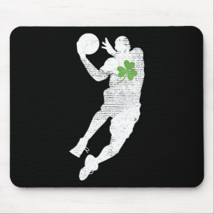Tapis De Souris Amateurs de basket-ball Vert Shamrock St patrick f
