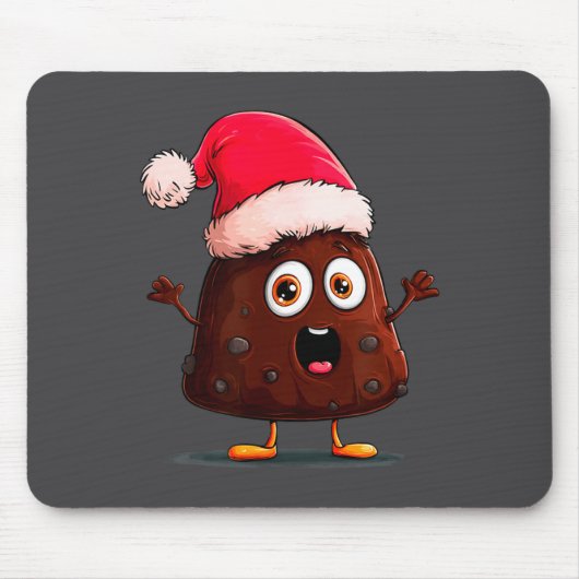 Tapis De Souris Amazing Pudding Look With Christmas Hat  (Devant)