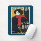 Tapis De Souris Ambassadeurs, Artistide Bruant par Toulouse Lautre (Avec souris)