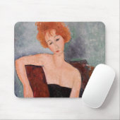 Tapis De Souris Amedeo Modigliani - Robe de soirée pour filles rou (Avec souris)