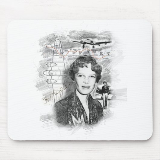 Tapis De Souris Amelia Earhart (Devant)