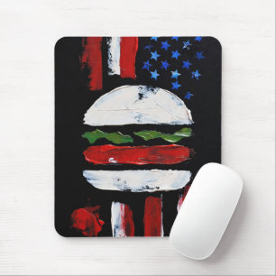 Tapis De Souris America Burger (Peinture noire n° 7)