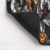 Tapis De Souris Américain Anglais Foxhound Halloween Éffrayant (Coin)