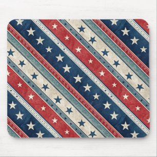 Tapis De Souris Américain/Bandes Étoilées/Patriotique