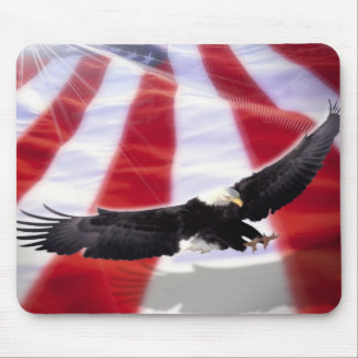 Tapis De Souris Américain Eagle et drapeau Mousepad