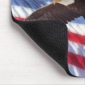 Tapis De Souris Américain Eagle et drapeau Mousepad (Coin)