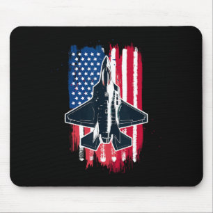 Tapis De Souris Américain Fighter Jet F-35 4 juillet Hommes Femmes