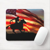 Tapis De Souris American Cowboy et drapeau (Avec souris)