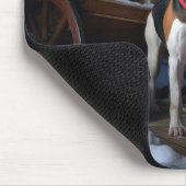 Tapis De Souris American English Foxhound Snowy Sleigh Noël (Coin)