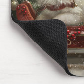 Tapis De Souris American Eskimo Chien Festif de Noël (Coin)