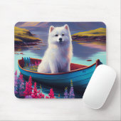 Tapis De Souris American Eskimo Dog on Paddle : Une aventure Pitto (Avec souris)