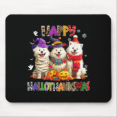 Tapis De Souris American Eskimo Dogs Christmas Xmas Men Women Kids (Devant)