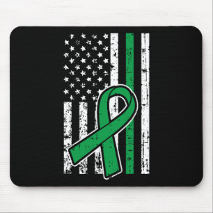Tapis De Souris American Flag Maladie du rein Santé mentale Scolio