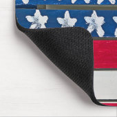 Tapis De Souris American Flag Painted On Wooden Pallet (Coin)
