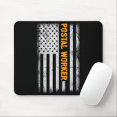 Tapis De Souris American Flag Postal Worker Drôle Devis graphique (Avec souris)