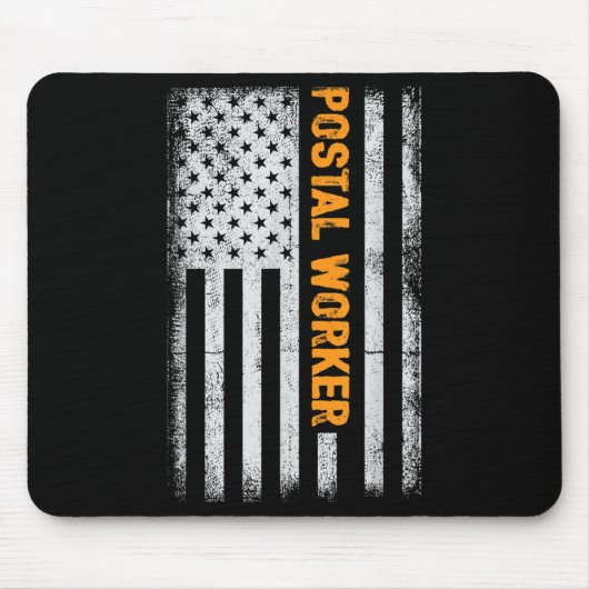 Tapis De Souris American Flag Postal Worker Drôle Devis graphique (Devant)