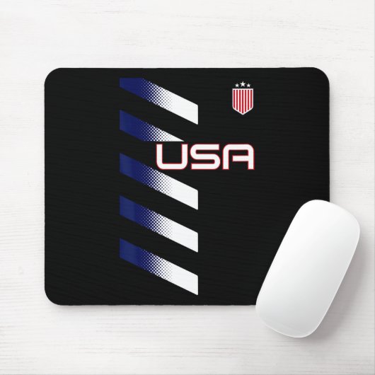 Tapis De Souris American Flag Usa Soccer Stars And Stripes Patch  (Avec souris)
