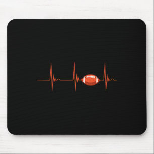 Tapis De Souris American Football Heartbeat Ecg Pulse Ball Sport