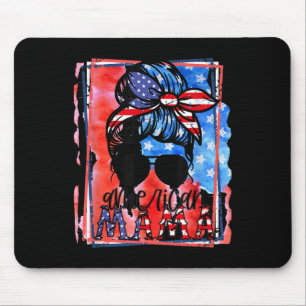 Tapis De Souris American Mama - Le 4 Juillet - Memorial Day - Wo