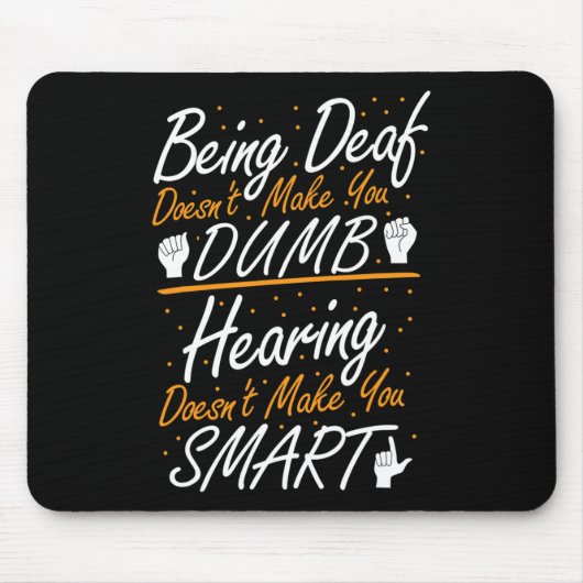 Tapis De Souris American Sign Language Awareness - ASL Deaf Pride (Devant)