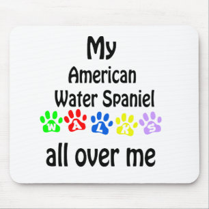 Tapis De Souris American Water Spaniel Walks Design