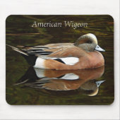 Tapis De Souris American Wigeon Duck on Pond (Devant)