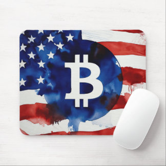 Tapis De Souris Amérique Bitcoin (Peinture No. 1)