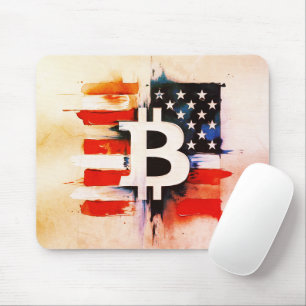 Tapis De Souris Amérique Bitcoin (Peinture No. 6)