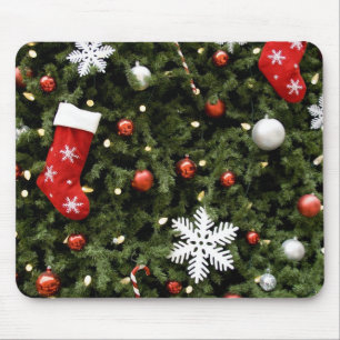 Tapis De Souris Amérique du Nord. Décorations de Noël sur arbre. 2