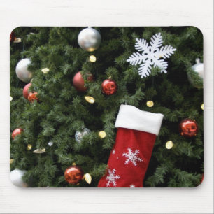 Tapis De Souris Amérique du Nord. Décorations de Noël sur arbre. 5