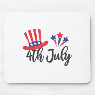 Tapis De Souris Amérique Joyeuse 4 juillet Fête de l'Indépendance
