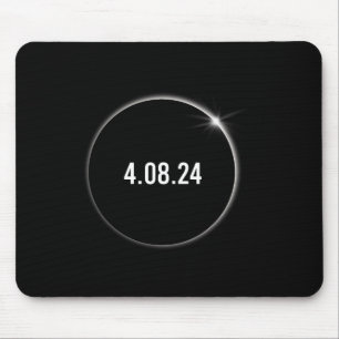 Tapis De Souris Amérique Totalité 04.08.24 Total Éclipse Solaire 2