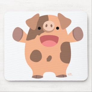 Tapis De Souris Amical Cartoon Pig mousepad