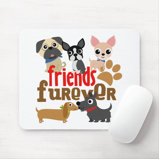 Tapis De Souris Amis Chiens Furever Chiens Chiens Chiens Chiens Ch (Avec souris)
