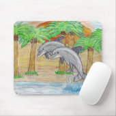 Tapis De Souris amis de dauphin (Avec souris)