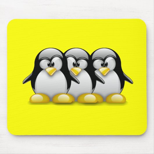 TAPIS DE SOURIS AMIS DE PINGOUIN DE LINUX TUX (Devant)