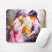 Tapis De Souris Amis et fleurs (Avec souris)